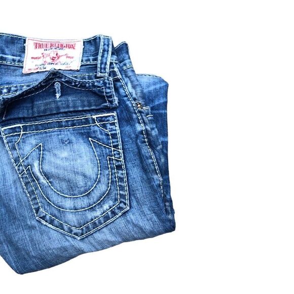 Vintage True Religion Jeans Size 30 SLIM BIG T Blue - Picture 2 of 10